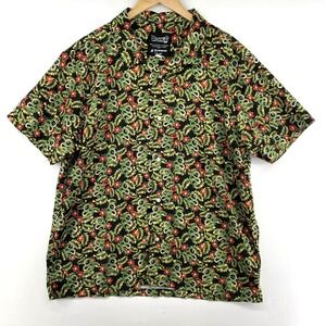 Dragon Ball Z Super Shirt Men's XL Green Shenron Button Up Hawaiian Camp
